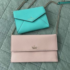 2 Kate Spade cross bodys - transform into clutches. Never used. Great condition.
